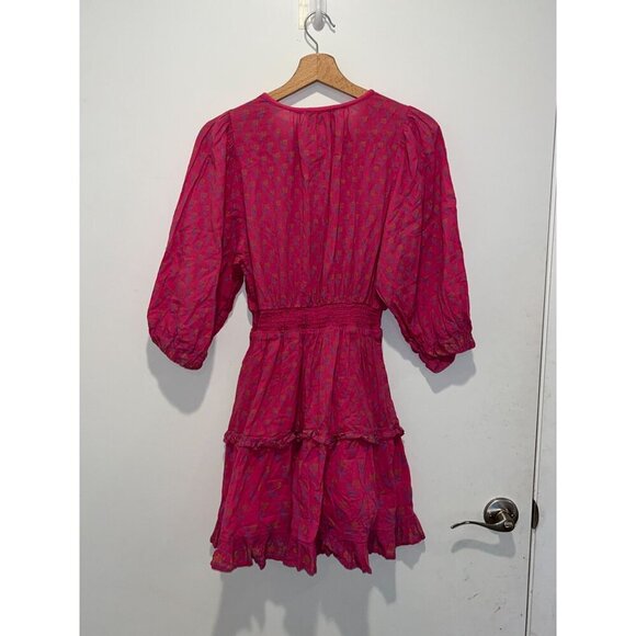 Cleobella Demi Boho Mini Dress in Ditzy Mix Block Print Size Small Women - Picture 6 of 11